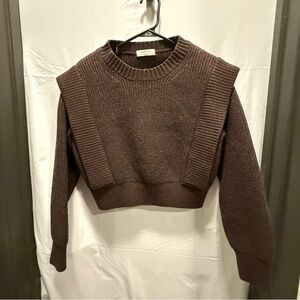 Babaton Chocolate Brown Crew Neck Sweater